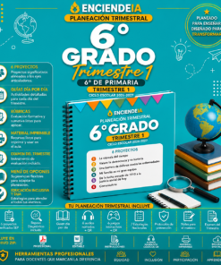 Planeación Trimestral Premium | 6.º de Primaria | Trimestre 1 | NEM 2026-2027 | Word 100 % Editable + PDF + Audios + Juegos Interactivos