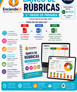 KIT BANCO DE RÚBRICAS 2.º GRADO | Evalúa, Retroalimenta y Da Seguimiento con Excel | NEM 2026-2027