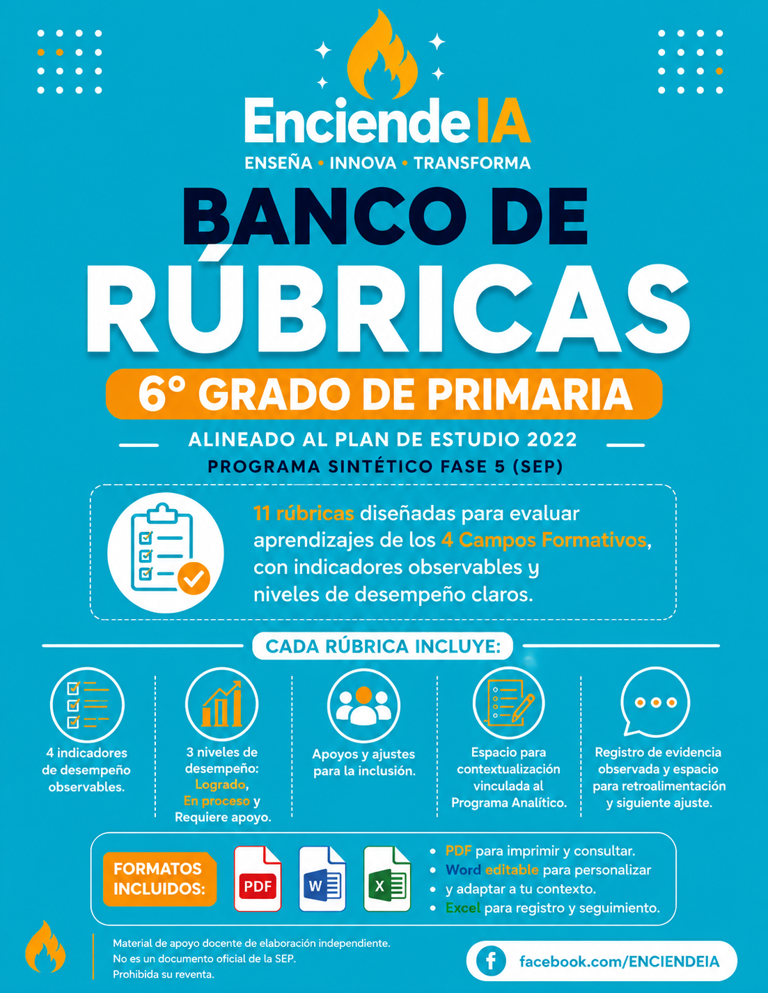Banco de Rúbricas 6.º Grado de Primaria | Plan de Estudio 2022 y Programa Sintético Fase 5 1 Banco de Rúbricas 6.º Grado de Primaria | Plan de Estudio 2022 y Programa Sintético Fase 5