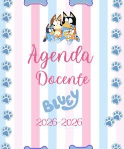 ✨📘 ¡Organiza tu ciclo escolar con diversión! 📘✨ La Agenda Temática Bluey 2025 está diseñada especialmente para maestras y docentes que buscan planear, registrar y organizar todo el año escolar de forma práctica, atractiva y con un diseño adorable. Incluye portadas, calendarios, planeadores, registros y mucho más, todo con un estilo divertido inspirado en Bluey. 🐾