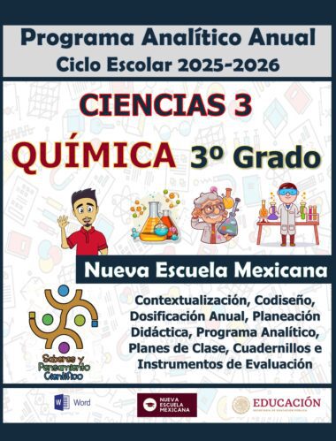 Programa Analítico Anual CIENCIAS III QUÍMICA, Secundaria 3º (Ciclo Escolar 2025 – 2026)