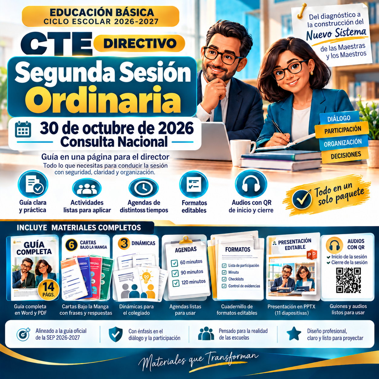 CTE Directivo Octubre 2026 | Segunda Sesión Ordinaria del Consejo Técnico Escolar 1 CTE Directivo Octubre 2026 | Segunda Sesión Ordinaria del Consejo Técnico Escolar