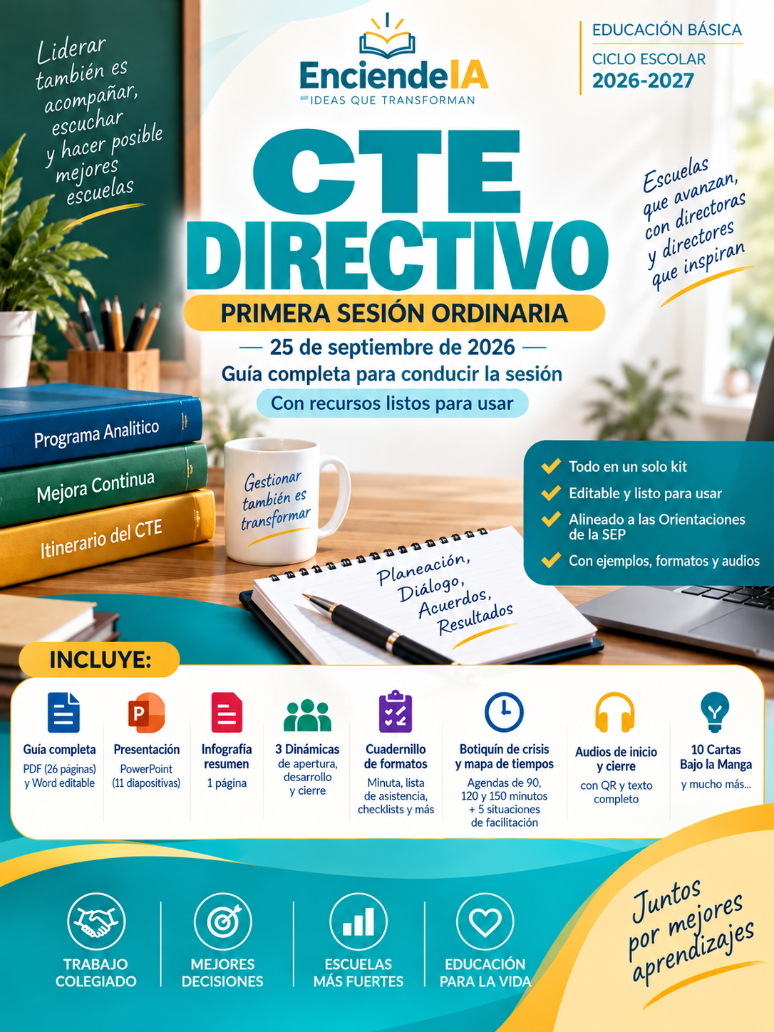 CTE Directivo Primera Sesión Ordinaria Septiembre 2026 PARA EDUCACION BASICA + 3 REGALOS 1 CTE Directivo Primera Sesión Ordinaria Septiembre 2026 PARA EDUCACION BASICA + 3 REGALOS