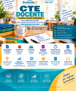 CTE Docente Septiembre 2026 | Primera Sesión Ordinaria | Guía Editable, PowerPoint, Dinámicas y Recursos para el Trabajo Colegiado