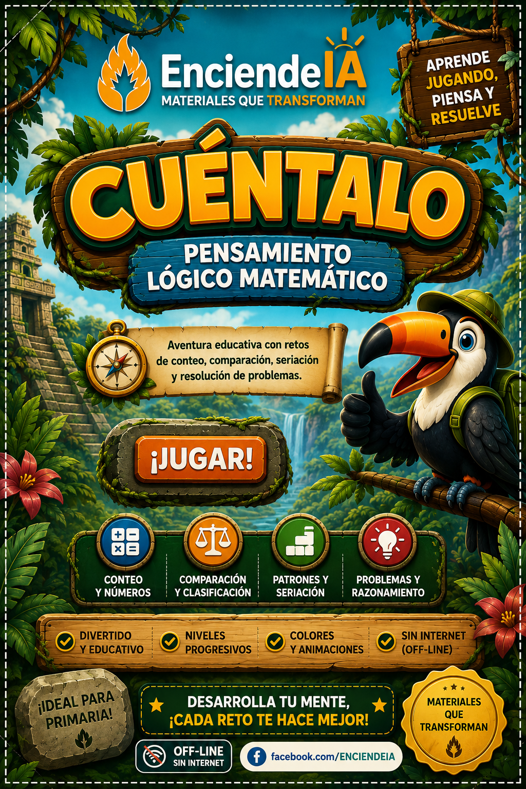 CUÉNTALO | Juego de Matemáticas y Pensamiento Lógico | Practica Sumas, Restas, Multiplicación y Más SIN INTERNET 1 CUÉNTALO | Juego de Matemáticas y Pensamiento Lógico | Practica Sumas, Restas, Multiplicación y Más SIN INTERNET