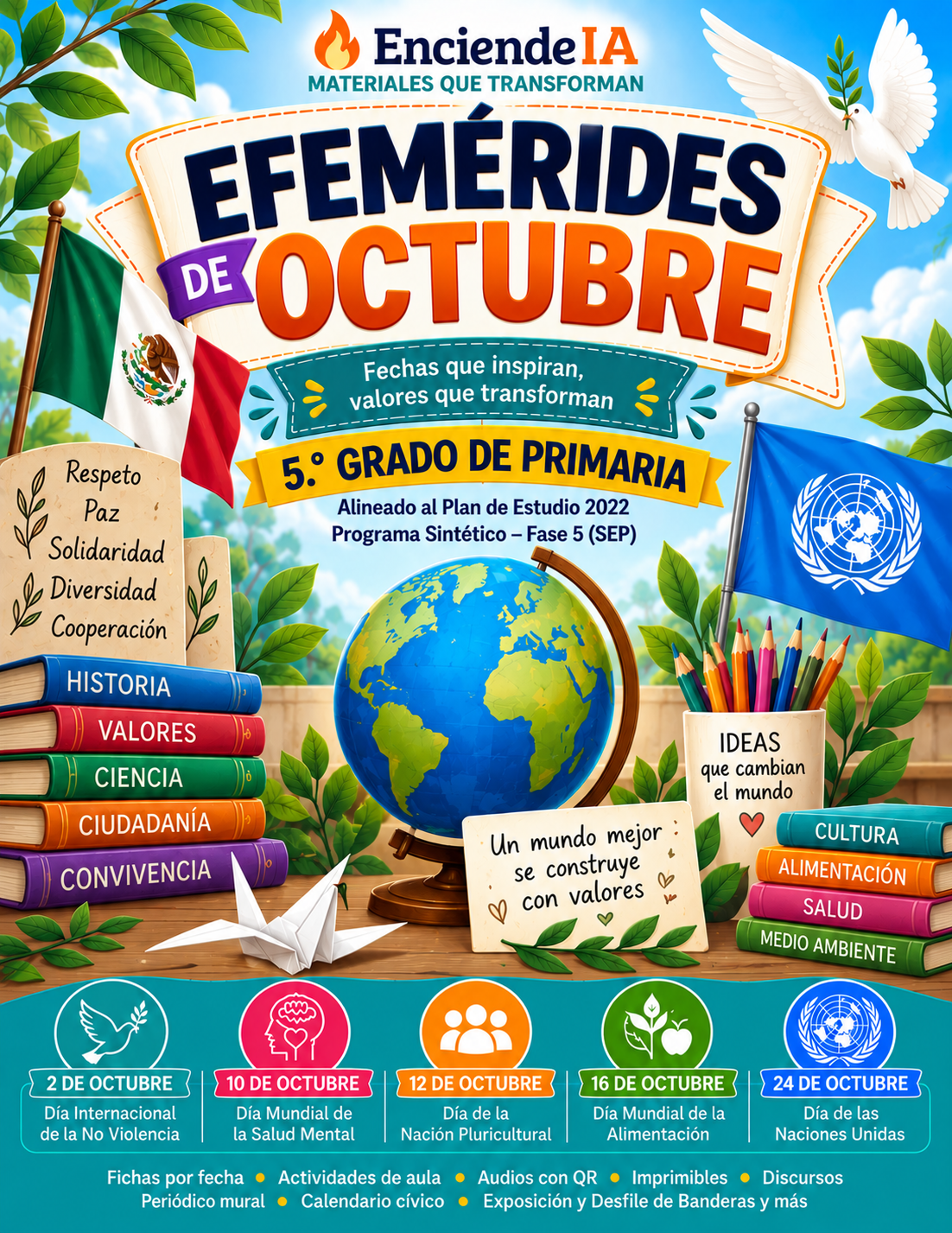 Efemérides de Octubre – Quinto Grado | NEM Fase 5 1 Efemérides de Octubre – Quinto Grado | NEM Fase 5