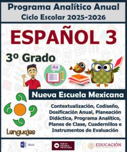 Programa Analítico Anual ESPAÑOL 3, Secundaria 3º (Ciclo Escolar 2025 – 2026)