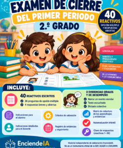 Examen de Cierre del Primer Periodo — 2° Grado