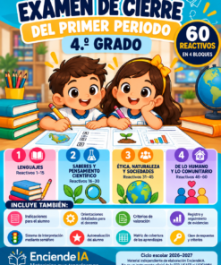 Examen de Cierre del Primer Periodo — 4° Grado