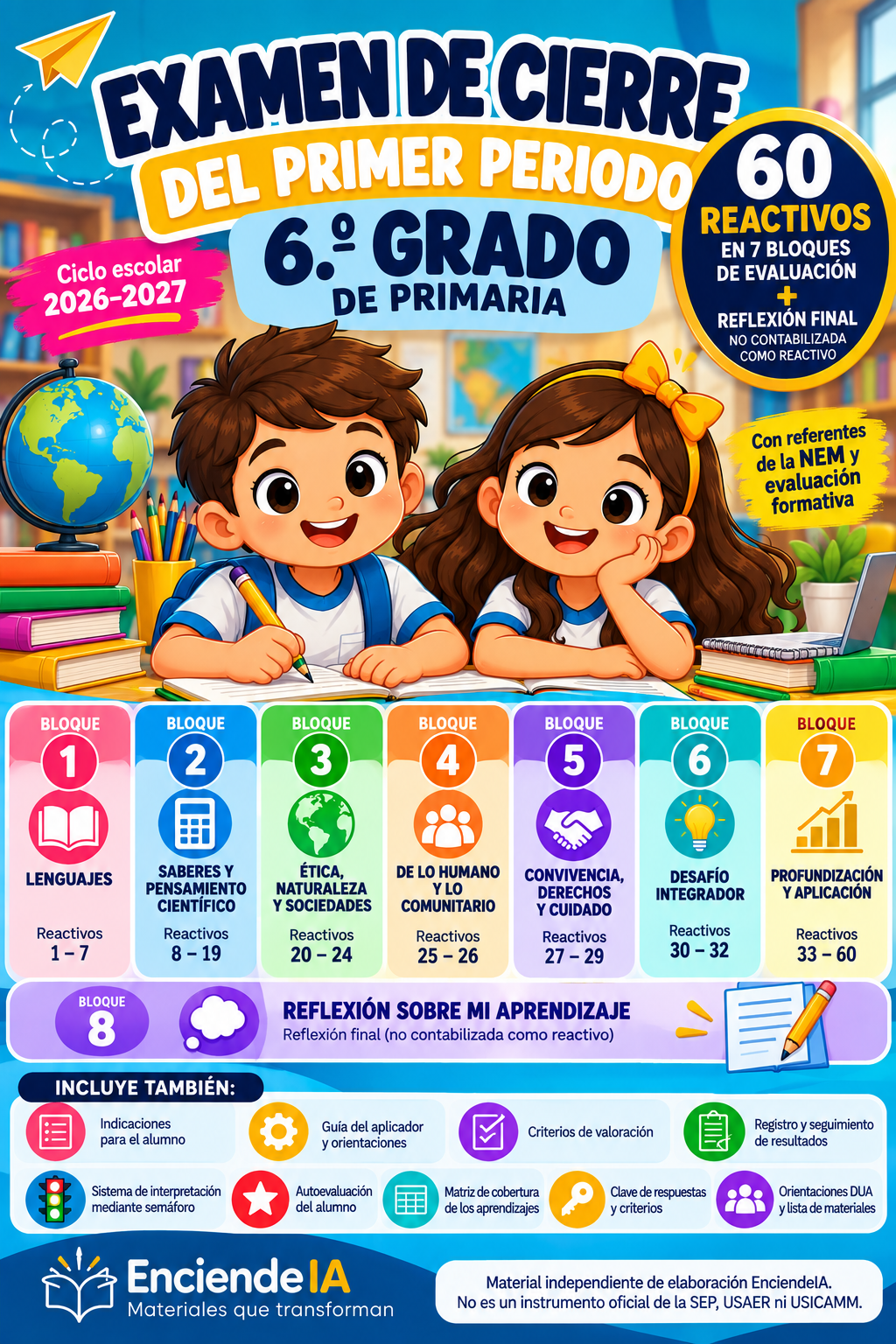 Examen de Cierre del Primer Periodo — 6° Grado 1 Examen de Cierre del Primer Periodo — 6° Grado