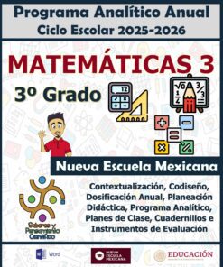 Programa Analítico Anual MATEMÁTICAS 3, Secundaria 3º (Ciclo Escolar 2025 – 2026)
