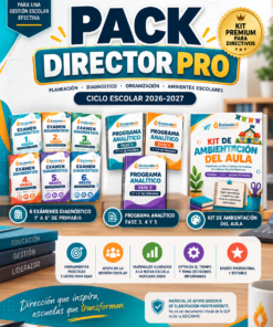 Pack Director Pro 2026-2027 | 6 Exámenes Diagnóstico + Programa Analítico Fases 3, 4 y 5 + Kit de Ambientación