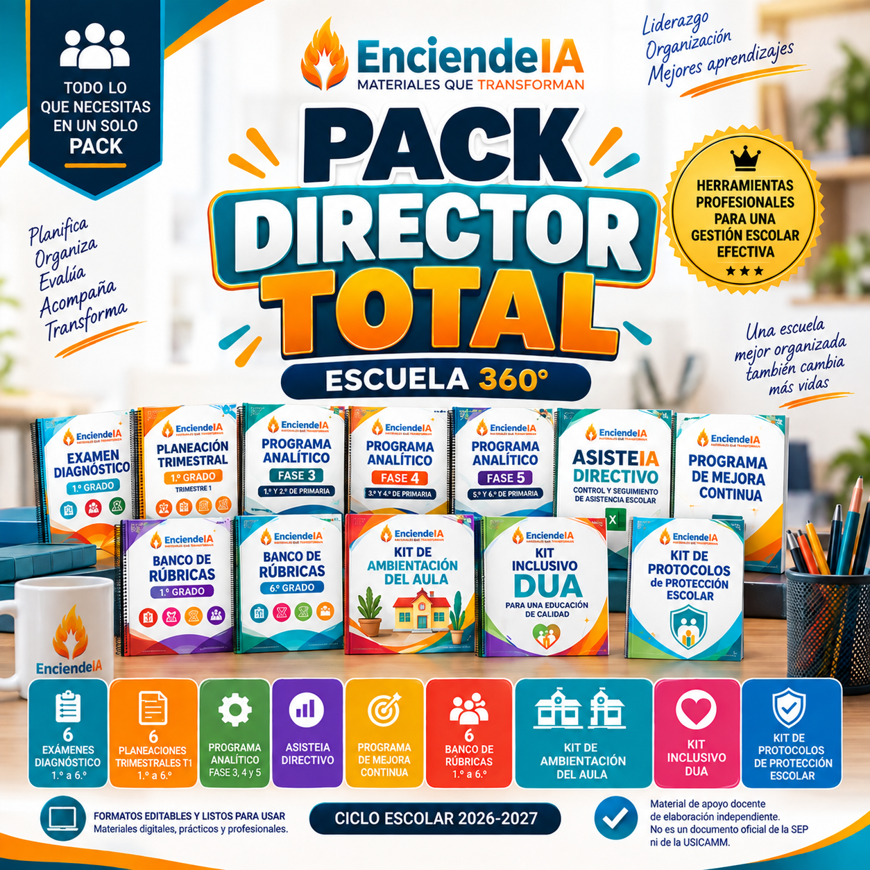 Pack Director Total Escuela 360° | Kit Integral de Herramientas para la Gestión Escolar 2026-2027 1 Pack Director Total Escuela 360° | Kit Integral de Herramientas para la Gestión Escolar 2026-2027
