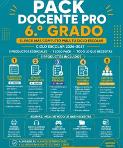 PACK DOCENTE PRO 6.º GRADO | 5 HERRAMIENTAS PROFESIONALES PARA EL CICLO 2026-2027