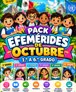 Pack Efemérides de Octubre 1.º a 6.º Grado | NEM Fases 3, 4 y 5