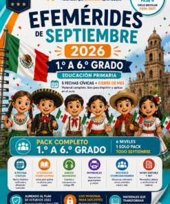 Pack Completo Efemérides de Septiembre 2026 | 1.º a 6.º Grado de Primaria