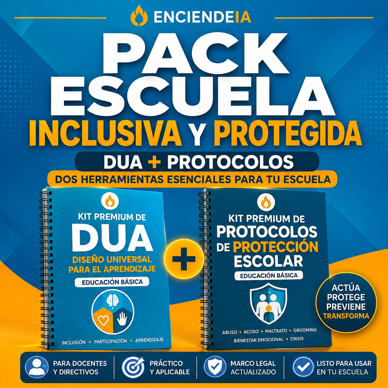 KIT PREMIUM DOCENTE: DUA + PROTOCOLOS DE PROTECCIÓN ESCOLAR | Educación Básica 1 KIT PREMIUM DOCENTE: DUA + PROTOCOLOS DE PROTECCIÓN ESCOLAR | Educación Básica