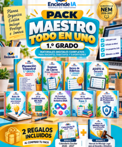 Pack Maestro Todo en Uno · 1.º Grado | Planeación, Evaluación, Inclusión y Gestión del Aula