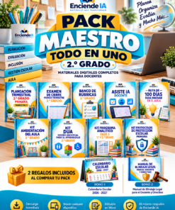 Pack Maestro Todo en Uno · 2.º Grado | Planeación, Evaluación, Inclusión y Gestión del Aula