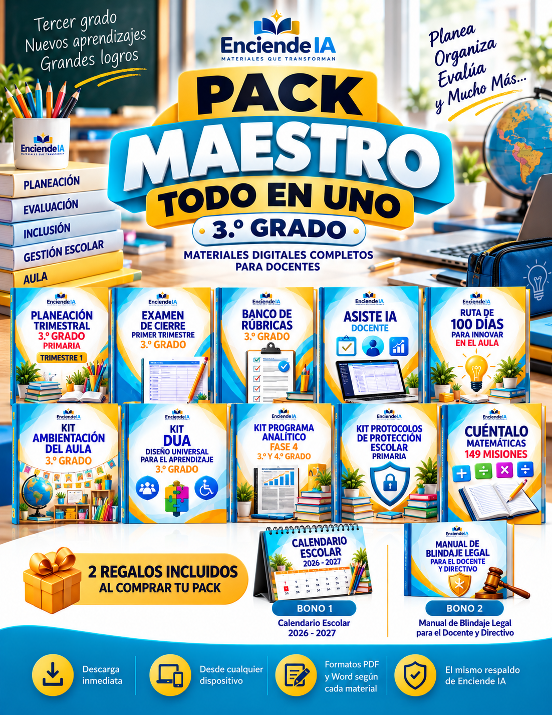 Pack Maestro Todo en Uno 3.º Grado de Primaria | Materiales Digitales para Docentes 2026-2027 1 Pack Maestro Todo en Uno 3.º Grado de Primaria | Materiales Digitales para Docentes 2026-2027