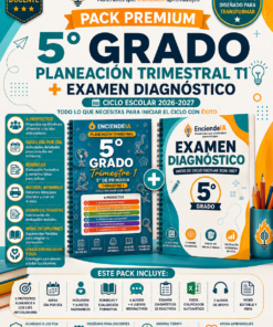 5.º GRADO | PLANEACIÓN TRIMESTRAL T1 + EXAMEN DIAGNÓSTICO | CICLO 2026-2027