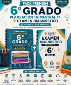 6.º GRADO | PLANEACIÓN TRIMESTRAL T1 + EXAMEN DIAGNÓSTICO | CICLO 2026-2027