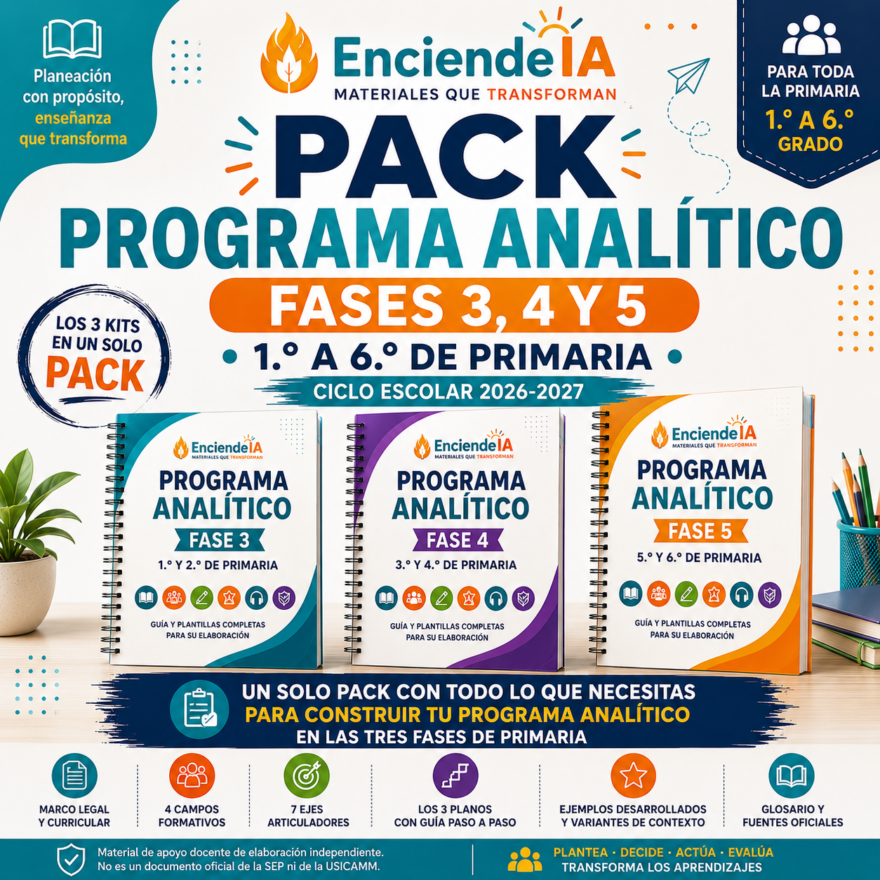 PACK PROGRAMA ANALÍTICO PRIMARIA | KIT COMPLETO FASES 3, 4 Y 5 | CICLO 2026-2027 1 PACK PROGRAMA ANALÍTICO PRIMARIA | KIT COMPLETO FASES 3, 4 Y 5 | CICLO 2026-2027
