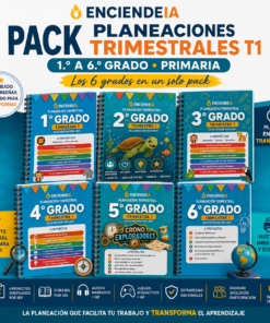 PACK PREMIUM PLANEACIONES TRIMESTRALES T1 | 1.º A 6.º PRIMARIA | NEM 2026-2027