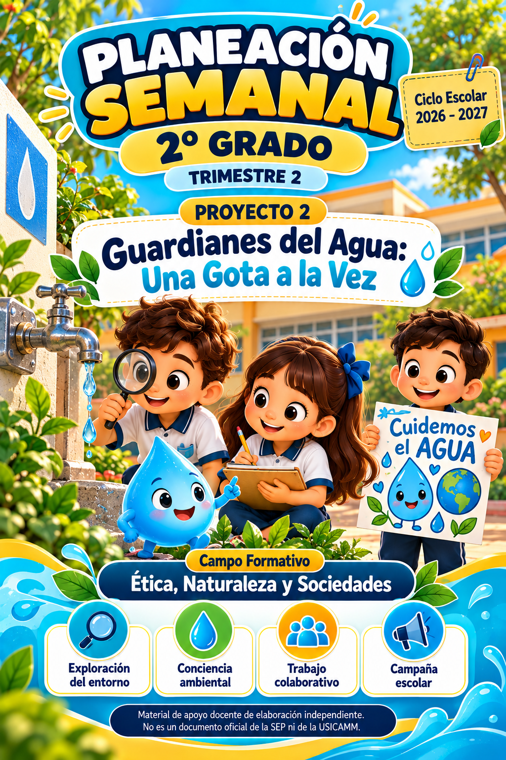 Planeación Semanal Nem 2.º de Primaria · Trimestre 2 · Guardianes del Agua | STEAM 1 Planeación Semanal Nem 2.º de Primaria · Trimestre 2 · Guardianes del Agua | STEAM