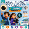 Planeación Semanal 4.º de Primaria · Trimestre 2 · El Misterio de los Eclipses | NEM 2026-2027 · STEAM