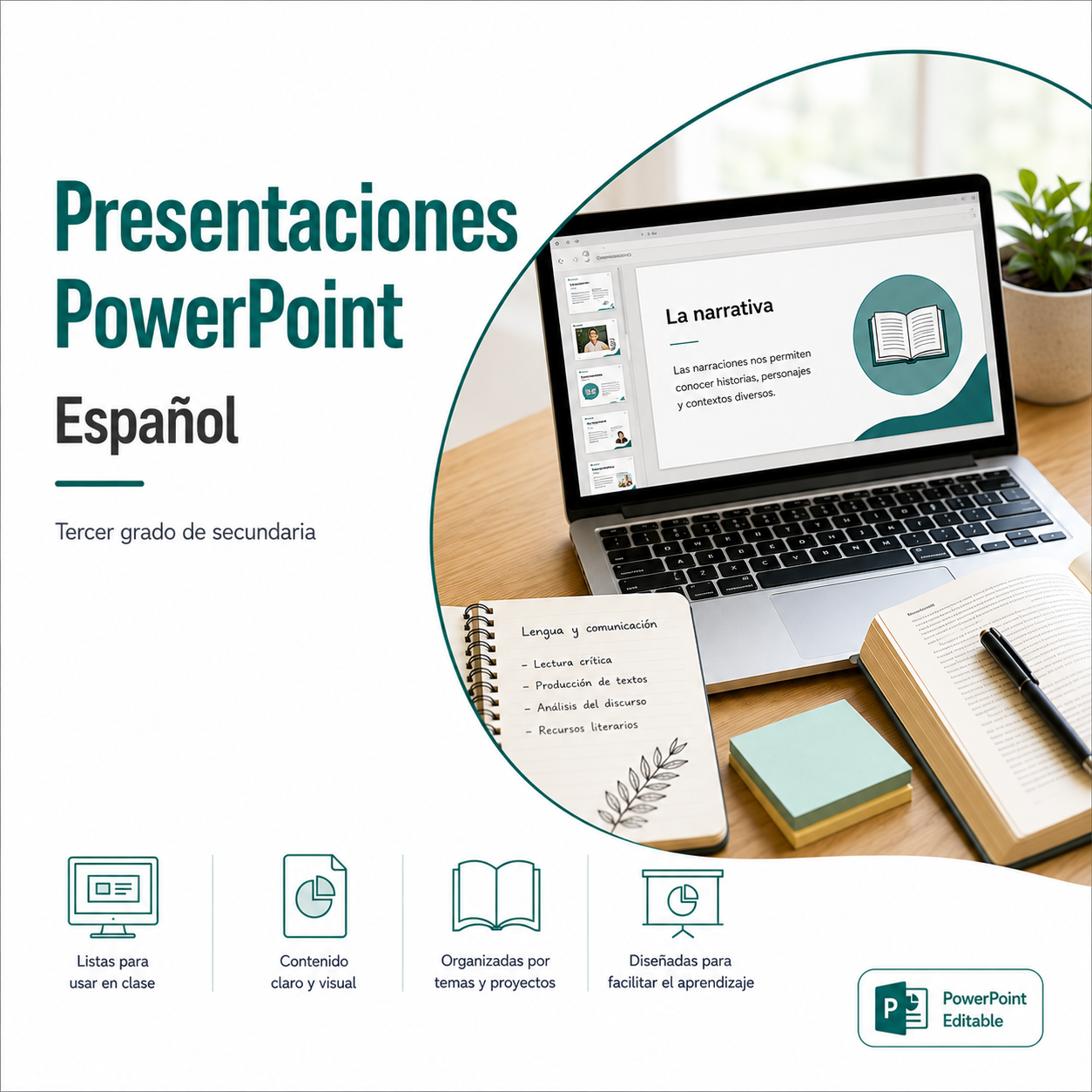 PowerPoints para Español 3° Secundaria NEM 2026-2027 | Presentaciones por Proyectos 1 PowerPoints para Español 3° Secundaria NEM 2026-2027 | Presentaciones por Proyectos