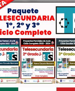 Paquete Telesecundaria 1° 2° y 3° Grado