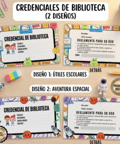 Mini-Pack: Credenciales de Biblioteca Listas para Imprimir