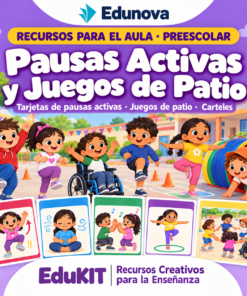 Pausas Activas y Juegos de Patio para Preescolar | 32 Tarjetas, 24 Juegos, Rutinas y Portal Interactivo