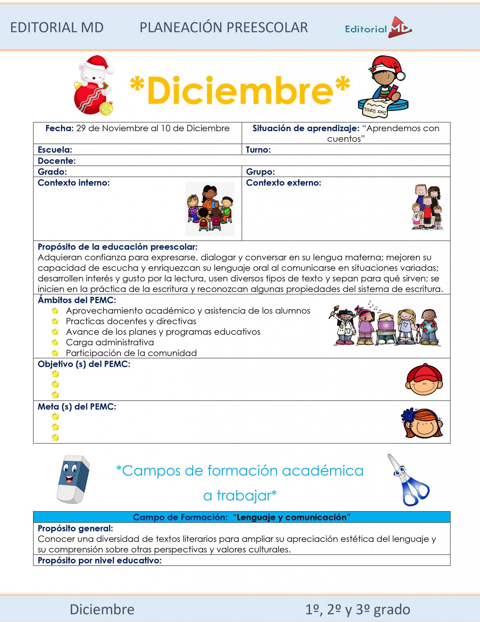 Planeación de preescolar híbrida (Diciembre) ciclo 2021-2022 01