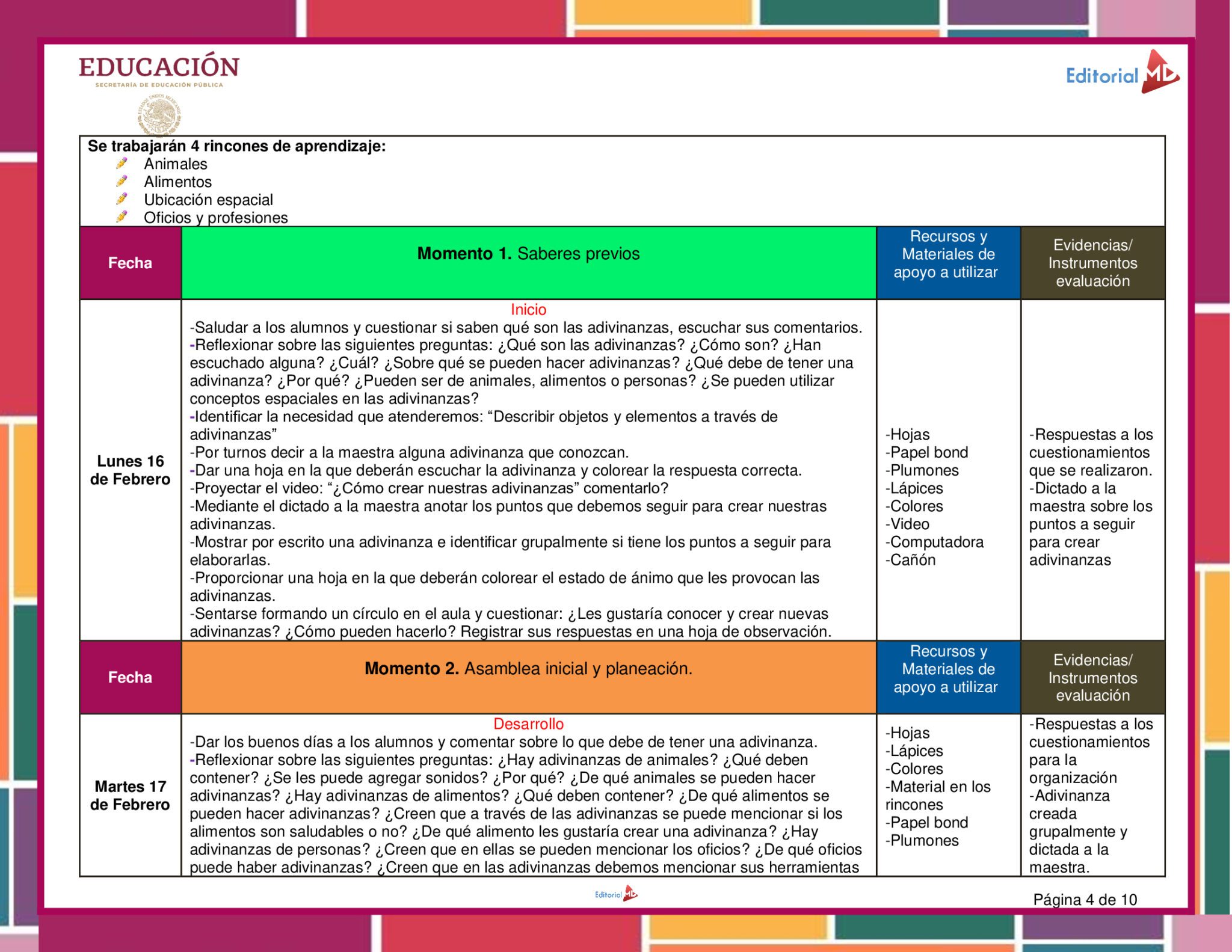 Planeación las Adivinanzas para Preescolar 5 Planeación las Adivinanzas para Preescolar - Image 5