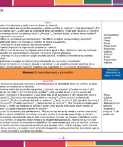 Planeación las Letras de mi Nombre