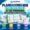 Planeaciones NEM 3.º de Primaria por Proyectos | Todos los Campos Formativos | Word Editable