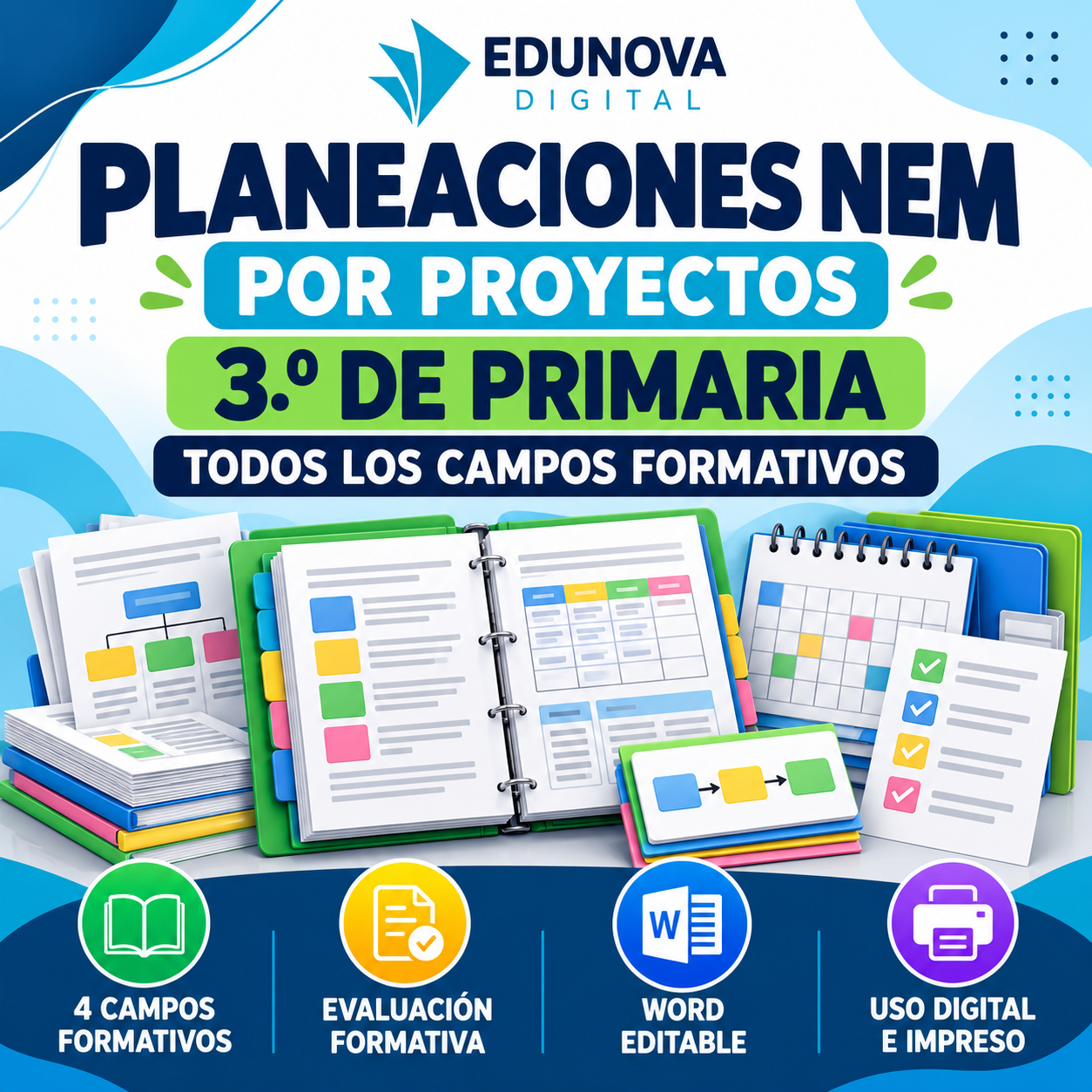 Planeaciones NEM 3.º de Primaria por Proyectos | Todos los Campos Formativos | Word Editable 1 Planeaciones NEM 3.º de Primaria por Proyectos | Todos los Campos Formativos | Word Editable