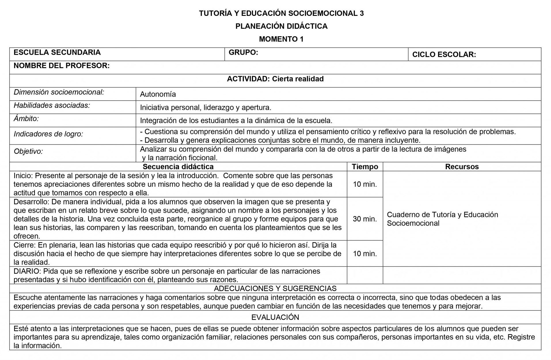 Planeaciones Tutoria Socioemocional 3 Secundaria 1er Trimestre 02