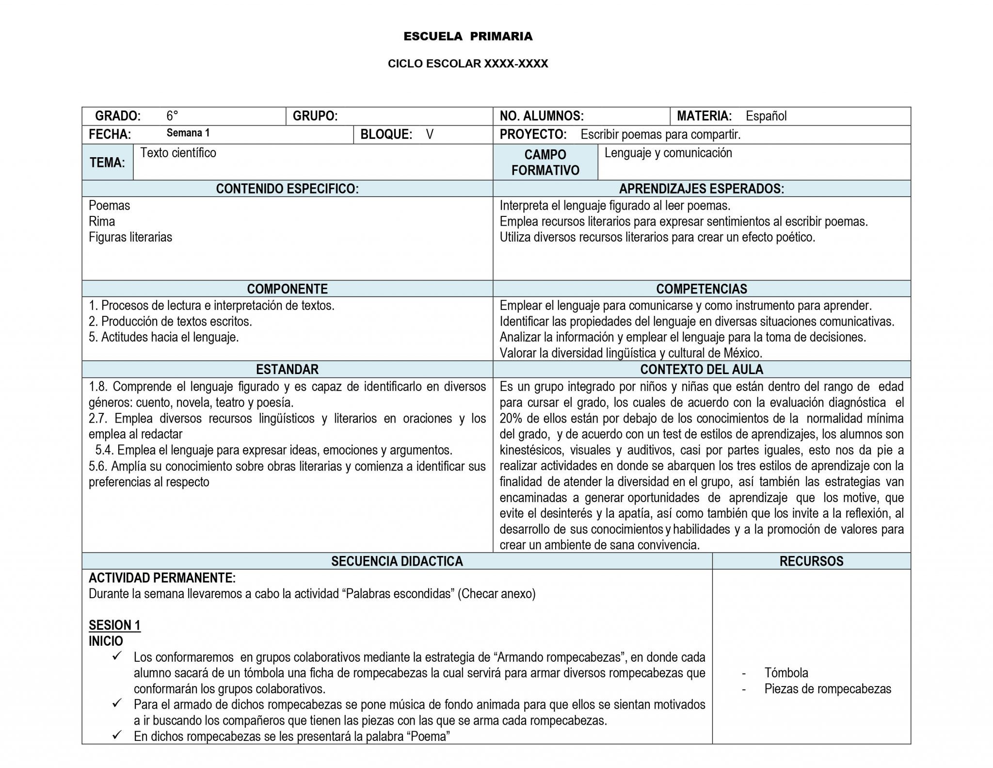 Planeaciones de 6° Grado de Primaria ANUAL 2022-2023 (Todo el Ciclo Escolar Junto) 2 Planeaciones de 6° Grado de Primaria ANUAL 01