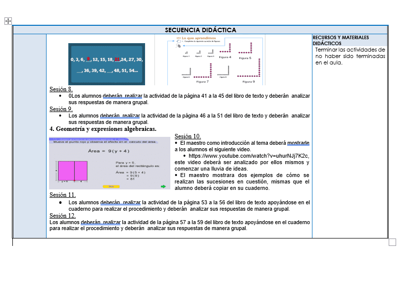 Planeaciones de Matematicas Telesecundaria