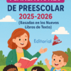 Ilustración de una profesora con tres alegres niños de preescolar al aire libre. Promueve Planeación Anual de Preescolar 2025-2026 NEM (Los Tres Grados), basada en los nuevos libros de texto de Editorial MD.