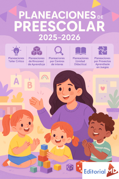 "Planeación Anual de Preescolar 1, 2 y 3 Grado Por Proyectos NEM 2025 (Incluye las 6 Nuevas Modalidades)" de Editorial MD.