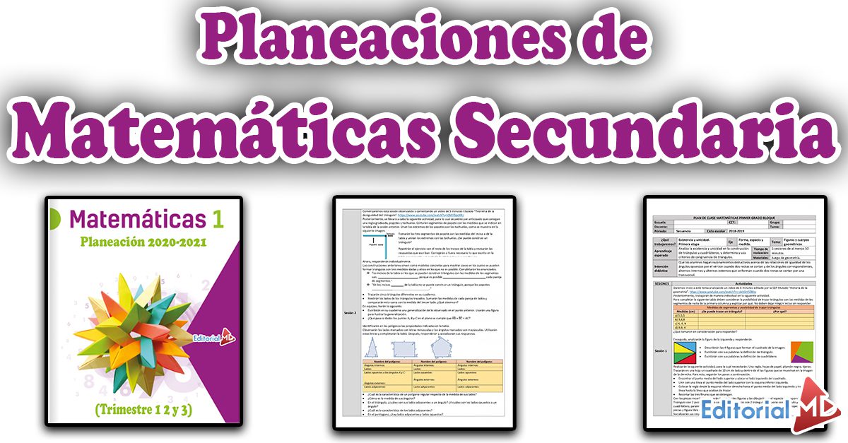 Planeaciones de matematicas Secundaria