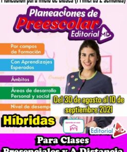 Planeaciones preescolar del 30 de agosto al 10 de septiembre