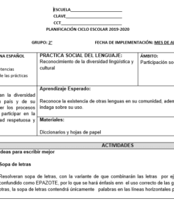 Planeación 2° grado Primaria Tercer Periodo