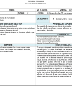 Imagen de un documento educativo estructurado titulado 