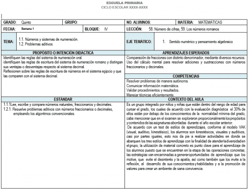 Planeación 5 grado de Primaria (Trimestre 3) 2019-2020 01