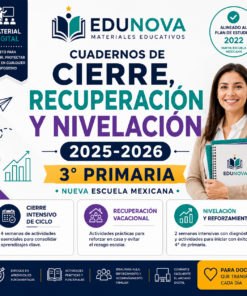 Cuadernos de Cierre, Recuperación y Nivelación 2025-2026 3° Primaria | Material Digital NEM